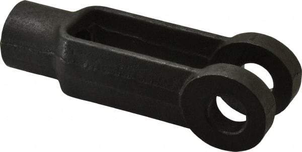 Gibraltar - 3/4-10 Thread, 1-1/2" Yoke Width, Carbon Steel, Tapped Yoke - 5/8" Hole Diam, 2-3/4" Hole Center to Neck, 1-3/8" Yoke Arm Height, 1-1/8" Neck Diam, 1-1/4" Neck Length, 4" OAL - Apex Tool & Supply