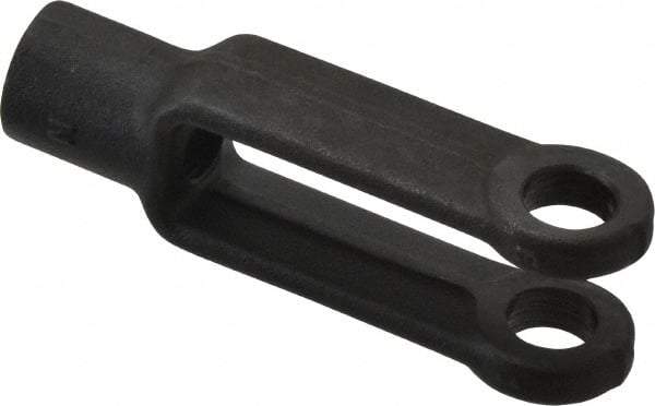 Gibraltar - 7/16-20 Thread, 1" Yoke Width, Carbon Steel, Tapped Yoke - 7/16" Hole Diam, 1-7/8" Hole Center to Neck, 13/16" Yoke Arm Height, 23/32" Neck Diam, 1" Neck Length, 2-7/8" OAL - Apex Tool & Supply