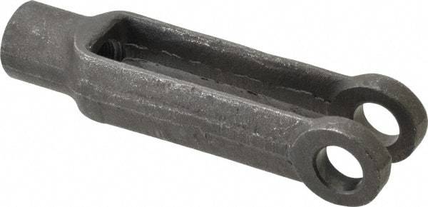 Gibraltar - 5/8-18 Thread, 1-3/8" Yoke Width, Carbon Steel, Tapped Yoke - 5/8" Hole Diam, 3-11/16" Hole Center to Neck, 1-3/16" Yoke Arm Height, 1-1/16" Neck Diam, 1-1/4" Neck Length, 4-15/16" OAL - Apex Tool & Supply