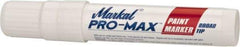 Markal - White Paint Marker - Broad Tip, Alcohol Base Ink - Apex Tool & Supply