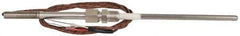 Thermo Electric - 0 to 1600°F, J Pipe Fitting, Thermocouple Probe - 6 Ft. Cable Length, Stripped Ends, 9 Sec Response Time - Apex Tool & Supply