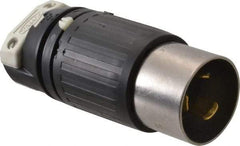 Hubbell Wiring Device-Kellems - 250 VDC, 600 VAC, 50 Amp, NonNEMA Configuration, Industrial Grade, Self Grounding Plug - 1 Phase, 2 Poles, IP20, 0.83 to 1-1/4 Inch Cord Diameter - Apex Tool & Supply