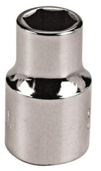 Proto - 1/4" Drive, Deep Hand Socket - 6 Points, 1-63/64" OAL, Chrome Vanadium, Chrome Finish - Apex Tool & Supply