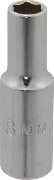 Proto - 3/8" Drive, Deep Hand Socket - 6 Points, 2-1/8" OAL, Chrome Finish - Apex Tool & Supply