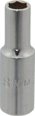 Proto - 3/8" Drive, Deep Hand Socket - 6 Points, 2-1/8" OAL, Chrome Finish - Apex Tool & Supply