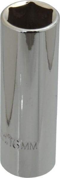 Proto - 3/8" Drive, Deep Hand Socket - 6 Points, 2-3/4" OAL, Chrome Finish - Apex Tool & Supply