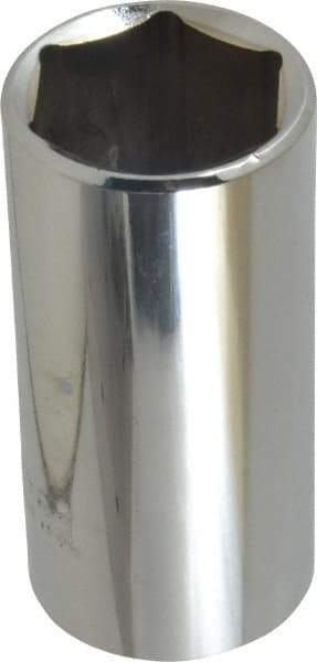 Proto - 1", 3/8" Drive, Deep Hand Socket - 6 Points, 2-3/4" OAL, Chrome Finish - Apex Tool & Supply