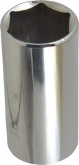 Proto - 1", 3/8" Drive, Deep Hand Socket - 6 Points, 2-3/4" OAL, Chrome Finish - Apex Tool & Supply