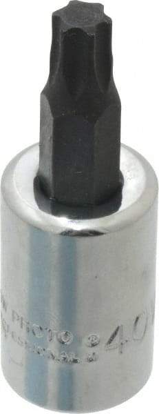 Proto - 3/8" Drive, T40 Torx Bit Socket - 1-31/32" OAL - Apex Tool & Supply