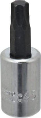 Proto - 3/8" Drive, T45 Torx Bit Socket - 1-31/32" OAL - Apex Tool & Supply
