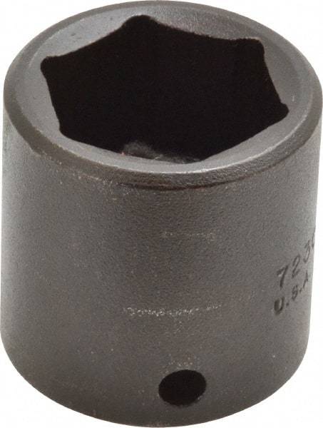 Proto - 3/8" Drive 15/16" Standard Impact Socket - 6 Points, 1-11/32" OAL - Apex Tool & Supply