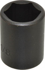 Proto - 1/2" Drive 1-1/8" Standard Impact Socket - 6 Points, 2" OAL - Apex Tool & Supply