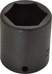 Proto - 1/2" Drive 1-1/4" Standard Impact Socket - 6 Points, 2" OAL - Apex Tool & Supply