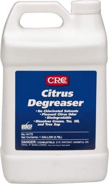 CRC - 1 Gal Bottle Cleaner/Degreaser - Liquid, Citrus & Petroleum Distillate, Citrus - Apex Tool & Supply