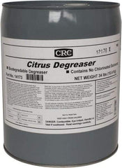 CRC - 5 Gal Bucket Cleaner/Degreaser - Liquid, Citrus & Petroleum Distillate, Citrus - Apex Tool & Supply