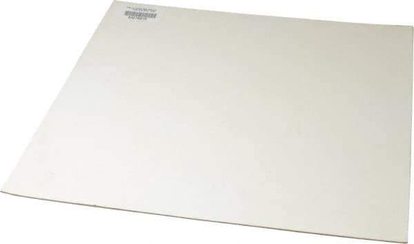 Made in USA - 12" Long, 12" Wide, 1/16" Thick, Silicone Rubber Foam Sheet - 45 to 55 Durometer, White, -20 to 500°F, 640 psi Tensile Strength, Adhesive Backing, Stock Length - Apex Tool & Supply