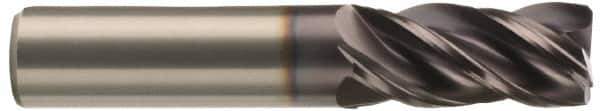 Kennametal - 1/2", 3 Flute, Single End, Solid Carbide, 0.03" Corner Radius End Mill - 5" OAL, 37° Helix, Right Hand Flute, 2-1/2" LOC, Right Hand Cut - Apex Tool & Supply