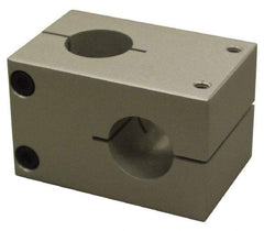 80/20 Inc. - 2 Inch Wide x 1 Inch High x 3-1/8 Inch Deep Stanchion Cross Clamp - 1.004 Inch Hole - Apex Tool & Supply