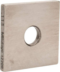 Mitutoyo - 0.113" Square Steel Gage Block - Accuracy Grade 0, Includes Certificate of Inspection - Apex Tool & Supply