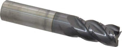 ProMax - 5/8" Diam, 1-1/4" LOC, 4 Flute Solid Carbide Roughing & Finishing Square End Mill - AlTiN Finish, 3-1/2" OAL, 5/8" Shank Diam, Weldon Shank, 40° Helix, Centercutting, Regular Length - Apex Tool & Supply
