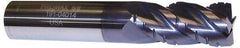 ProMax - 5/8" Diam, 1-1/4" LOC, 4 Flute Solid Carbide Roughing & Finishing Corner Radius End Mill - AlTiN Finish, 3-1/2" OAL, 5/8" Shank Diam, Weldon Shank, 40° Helix, Centercutting, Regular Length - Apex Tool & Supply