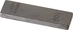 Mitutoyo - 0.109" Rectangular Steel Gage Block - Accuracy Grade 0, Includes Certificate of Inspection - Apex Tool & Supply