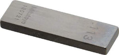 Mitutoyo - 0.113" Rectangular Steel Gage Block - Accuracy Grade 0, Includes Certificate of Inspection - Apex Tool & Supply