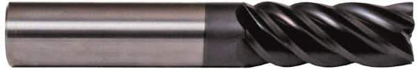 Accupro - 1", 2" LOC, 1" Shank Diam, 4" OAL, 5 Flute, Solid Carbide Square End Mill - Single End, nACRo Finish, Spiral Flute, Variable° Helix, Centercutting, Right Hand Cut, Right Hand Flute - Apex Tool & Supply