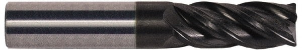 Accupro - 5mm Diam 4 Flute Solid Carbide 0.0098" Chamfer Width Corner Chamfer End Mill - Apex Tool & Supply
