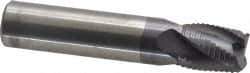 Accupro - 1/2" Diam, Fine Pitch, 5/8" LOC, 4 Flute Solid Carbide Roughing Square End Mill - AlTiN Finish, 2-1/2" OAL, 1/2" Shank Diam, Single End, Centercutting, 30° Helix - Apex Tool & Supply
