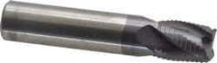 Accupro - 1/2" Diam, Fine Pitch, 5/8" LOC, 4 Flute Solid Carbide Roughing Square End Mill - AlTiN Finish, 2-1/2" OAL, 1/2" Shank Diam, Single End, Centercutting, 30° Helix - Apex Tool & Supply