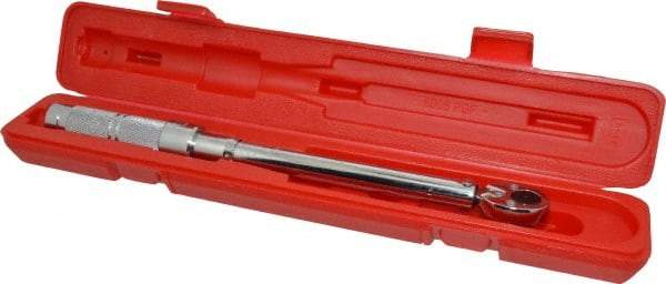 Proto - 3/8" Drive Micrometer Type Ratchet Head Torque Wrench - 16 N/m to 80 N/m Torque, 15-1/2" OAL, Ratchet Head - Apex Tool & Supply