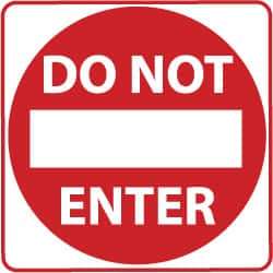 NMC - "Do Not Enter", 30" Wide x 30" High, Aluminum Traffic Control Signs - 0.08" Thick, Red on White, Engineer Grade Reflectivity, Square, Post Mount - Apex Tool & Supply