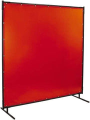 Steiner - 8 Ft. Wide x 6 Ft. High x 3/4 Inch Thick, 14 mil Thick Transparent Vinyl Portable Welding Screen Kit - Orange - Apex Tool & Supply