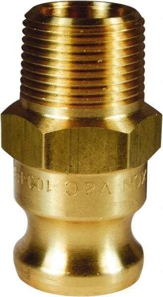 Dixon Valve & Coupling - 3/4" Brass Cam & Groove Suction & Discharge Hose Male Adapter Male NPT Thread - Part F, 3/4" Thread, 250 Max psi - Apex Tool & Supply