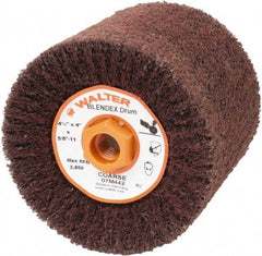 WALTER Surface Technologies - 4-1/2" Diam Aluminum Oxide Unmounted Flap Wheel - 5/8" Hole, 5/8-11 Thread, 4" Wide, Nonwoven, Coarse Grade, 3,800 Max RPM - Apex Tool & Supply