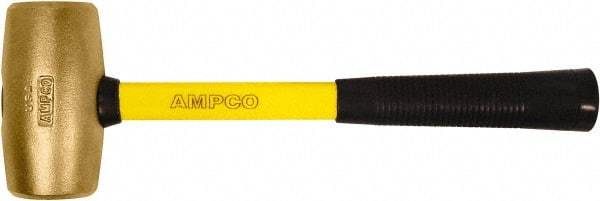 Ampco - 2 Lb Head Mallet - 14" OAL, 14" Long Fiberglass Handle with Grip - Apex Tool & Supply
