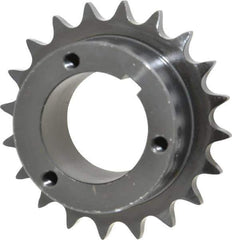 Browning - 20 Teeth, 5/8" Chain Pitch, Chain Size 50, Bushed Roller Chain Sprocket - 4" Pitch Diam, 4.32" Outside Diam - Apex Tool & Supply
