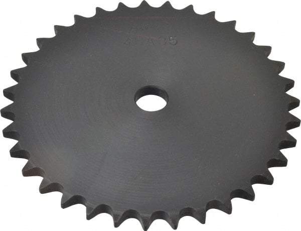 Browning - 35 Teeth, 1/2" Chain Pitch, Chain Size 40, "A" Plate Roller Chain Sprocket - 5/8" Bore Diam, 5-37/64" Pitch Diam, 5.86" Outside Diam - Apex Tool & Supply