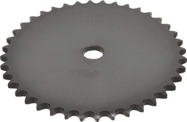 Browning - 40 Teeth, 1/2" Chain Pitch, Chain Size 40, "A" Plate Roller Chain Sprocket - 5/8" Bore Diam, 6.373" Pitch Diam, 6.65" Outside Diam - Apex Tool & Supply