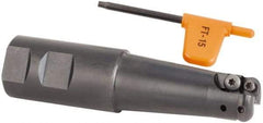 Kennametal - 1" Cutting Diam, 1-1/4" Shank Diam, 1" Max Depth of Cut, Straight Shank Indexable Copy End Mill - 2 Inserts, RD.X 12.. Insert, KDM Toolholder, Through Coolant - Apex Tool & Supply