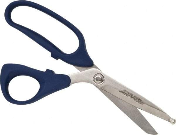 Heritage Cutlery - 3" LOC, 9" OAL Stainless Steel Standard Shears - Ambidextrous, Plastic Bent Handle, For Poultry Processing - Apex Tool & Supply