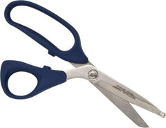 Heritage Cutlery - 3" LOC, 9" OAL Stainless Steel Standard Shears - Ambidextrous, Plastic Bent Handle, For Poultry Processing - Apex Tool & Supply