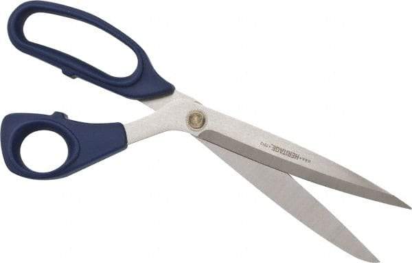 Heritage Cutlery - 5-1/2" LOC, 12" OAL Stainless Steel Heavy Duty Shears - Ambidextrous, Plastic Bent Handle, For General Purpose Use - Apex Tool & Supply