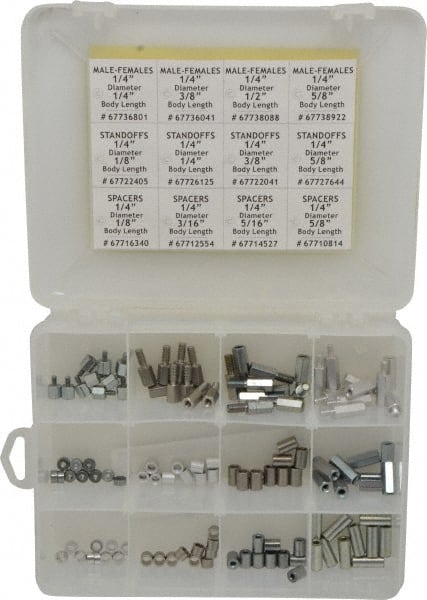 Electro Hardware - Standoff & Spacer Assortments Type: Male/Female Standoffs; Spacers; Threaded Standoffs System of Measurement: Inch - Apex Tool & Supply