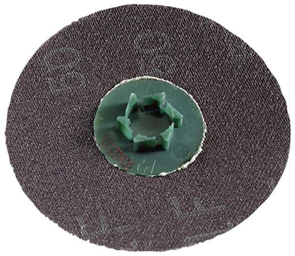 3M - 1-1/2" Disc Diam, 50 Grit, Ceramic Quick Change Disc - Type P Attaching System, Coated, Orange, Coarse Grade, 30,000 RPM, 777F Series - Apex Tool & Supply