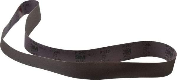 3M - 2" Wide x 60" OAL, 240 Grit, Aluminum Oxide Abrasive Belt - Aluminum Oxide, Very Fine, Coated, X Weighted Cloth Backing, Series 341D - Apex Tool & Supply