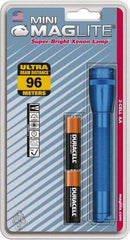 Mag-Lite - Krypton Bulb, 14 Lumens, Mini Flashlight - Blue Aluminum Body, 2 AA Alkaline Batteries Included - Apex Tool & Supply