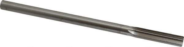 Interstate - 10.5mm High Speed Steel 6 Flute Chucking Reamer - Straight Flute, Straight Shank, 1-3/4" Flute Length, 7" OAL - Apex Tool & Supply