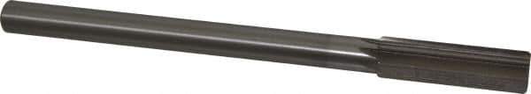 Interstate - 19.5mm High Speed Steel 8 Flute Chucking Reamer - Straight Flute, Straight Shank, 2-1/2" Flute Length, 9-1/2" OAL - Apex Tool & Supply